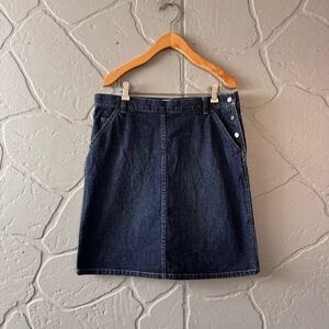 Vintage Calvin Klein Jeans Denim Skirt Size 10 Y2K Button Detail A-Line